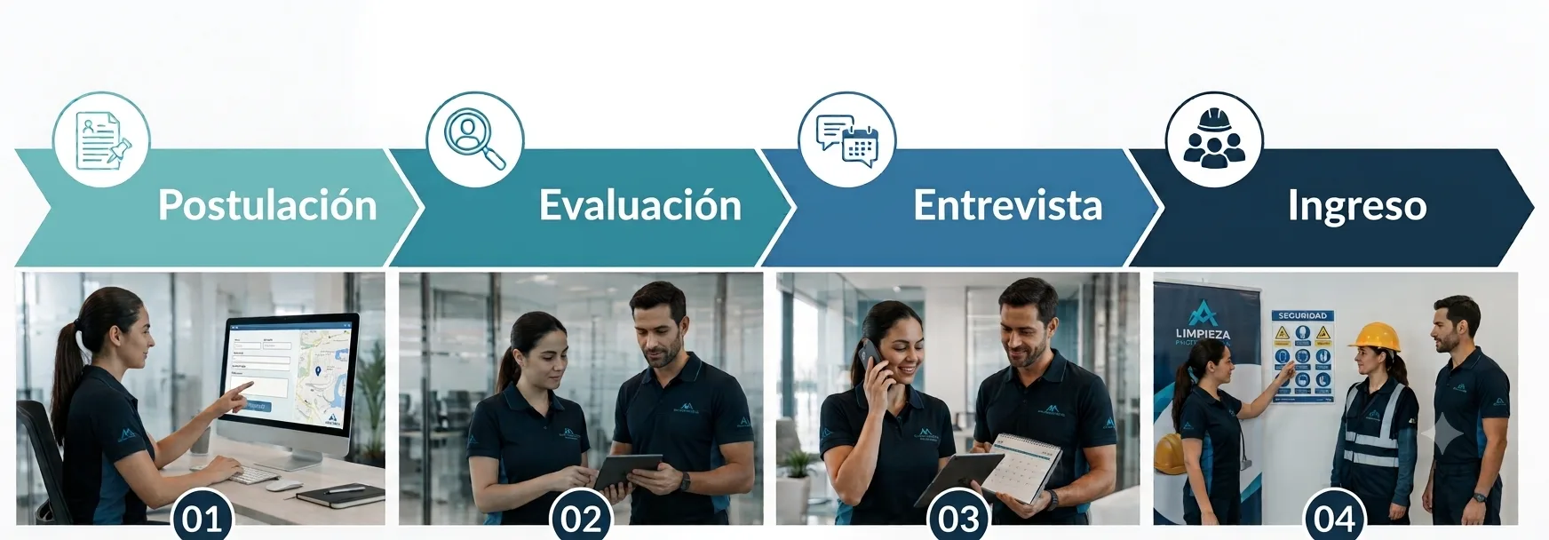 Proceso de selección para trabajar en empresa de limpieza ASEO Argentina